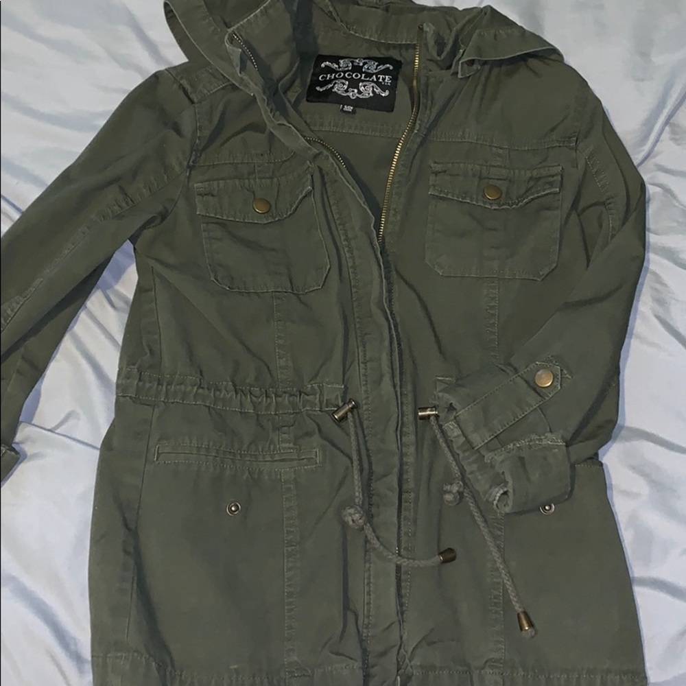 Green utility jacket